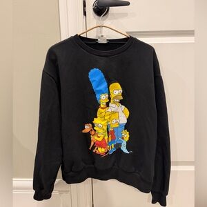 Zara Black Sweater with Cartoon Family Print